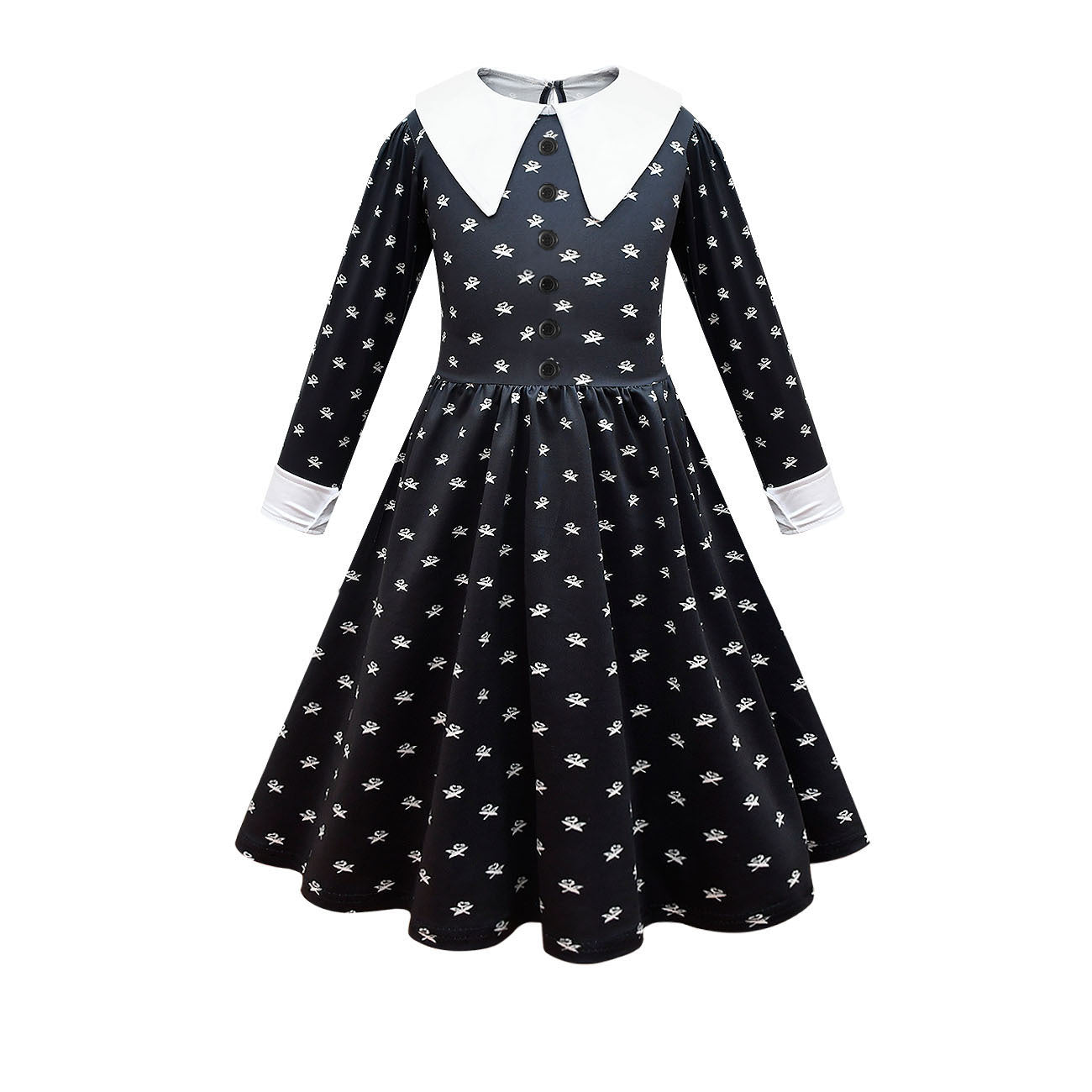 Children's Long Sleeved Adams Family Cosplay Dress