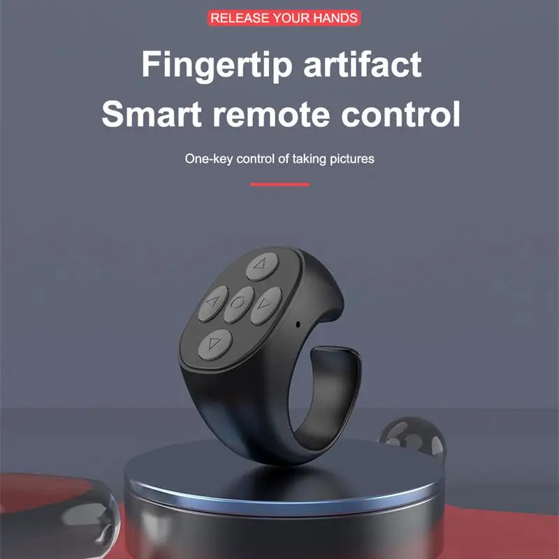 For Tik-Tok Ring Remote Control Button Wireless Bluetooth Controller Fingertip Selfie Timer Page Turner Browsing for IOSAndroid