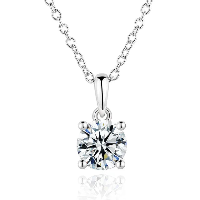 Round Moissanite Pendant Necklace