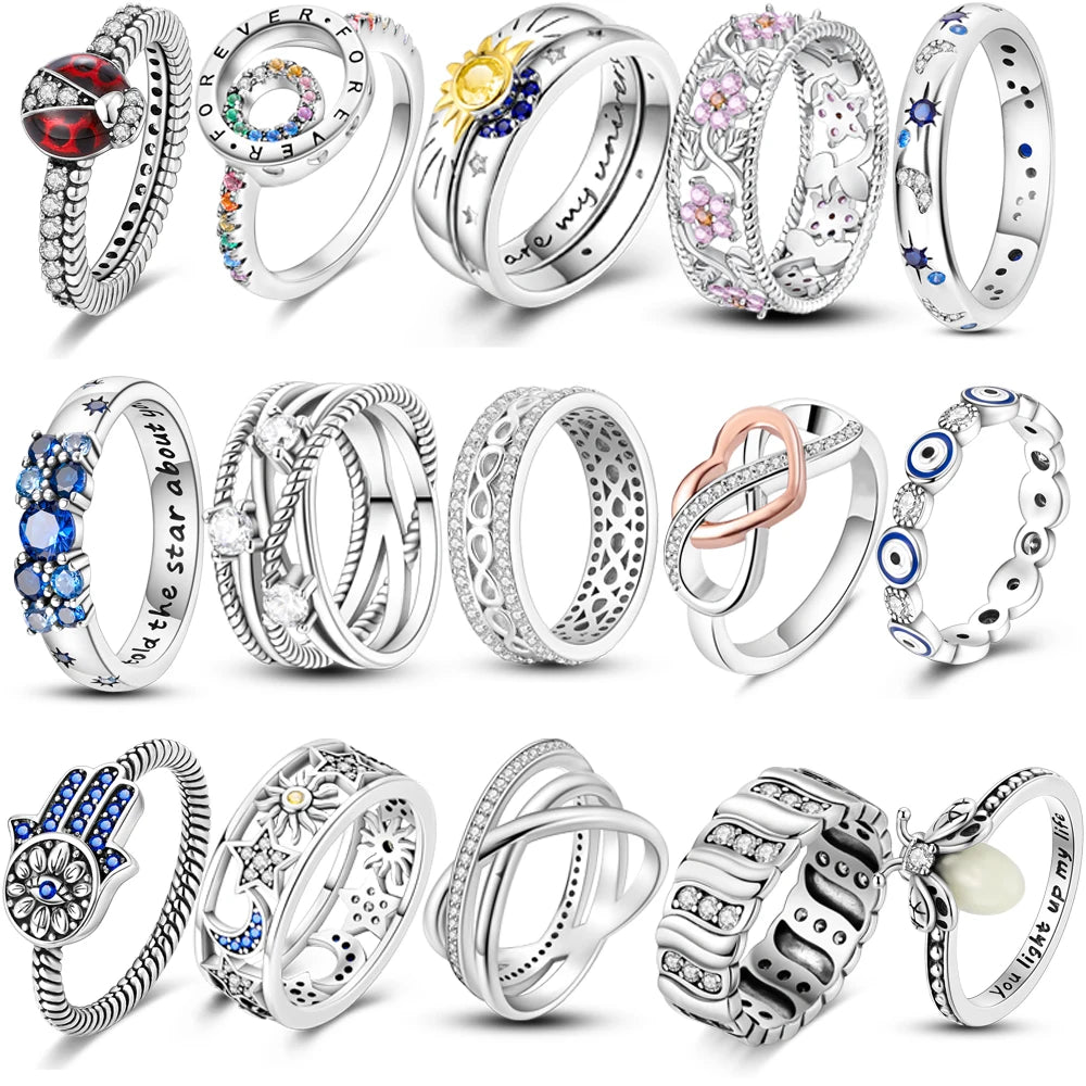925 Silver Infinite Love Designs Rings