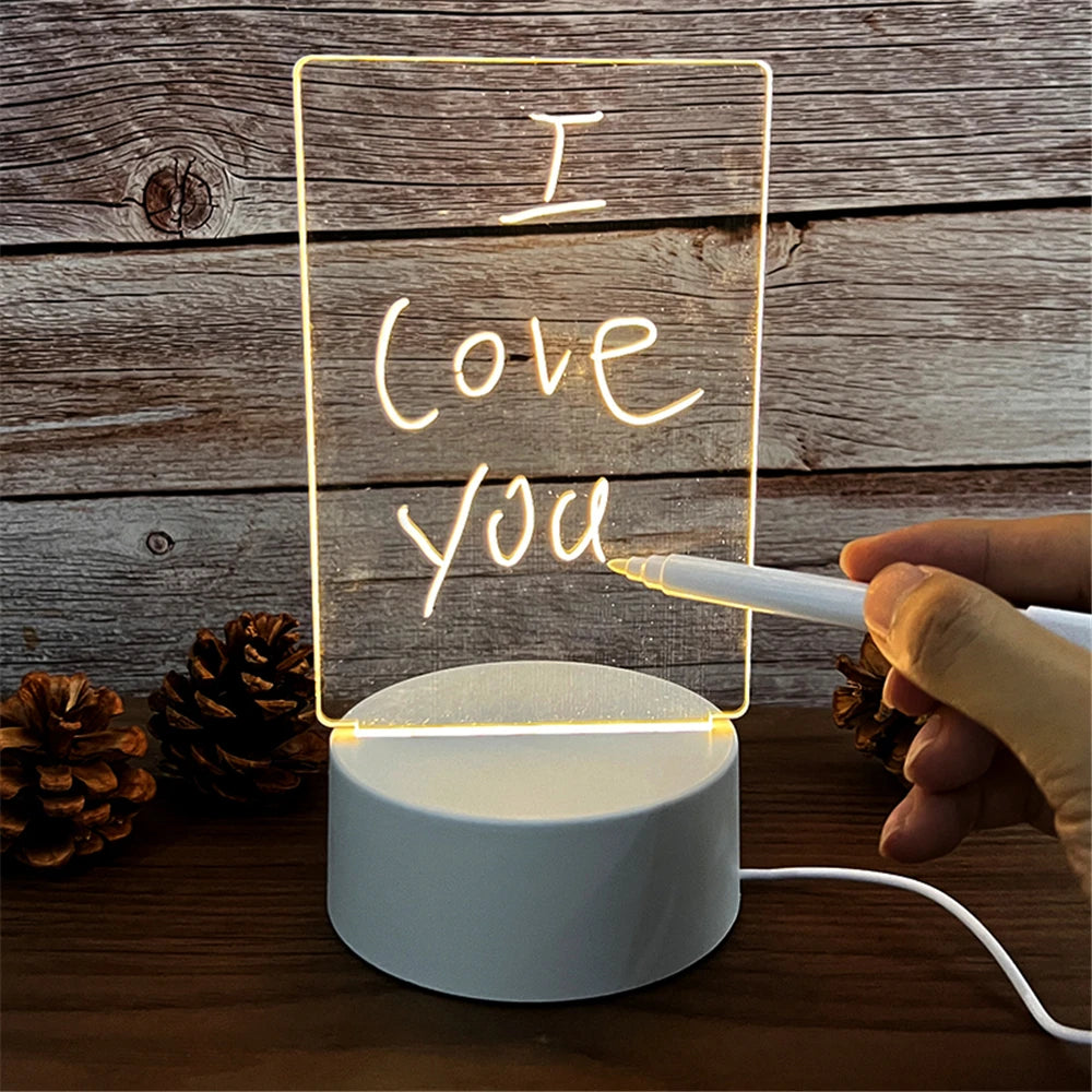 Transparent Luminous LED USB Luminous Acrylic Night Light