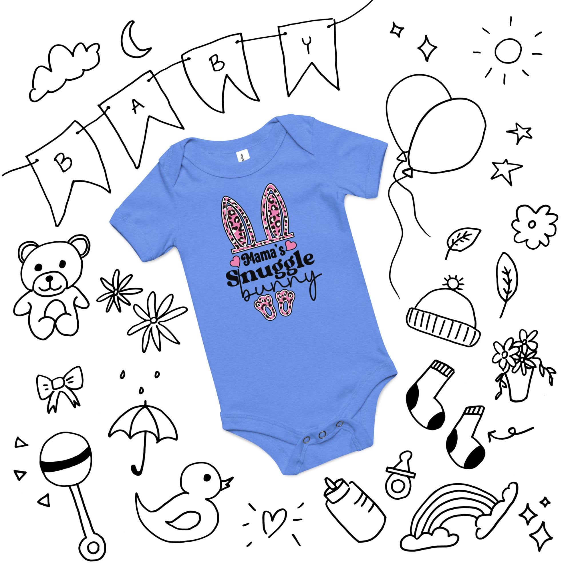 Mama's Snuggle Bunny Easter Baby Onesie