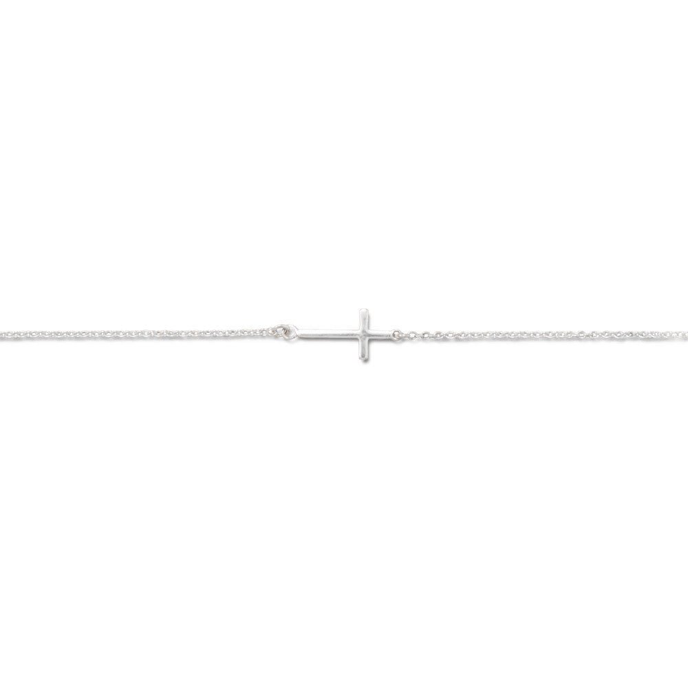 11" + 1" Sideways Cross Anklet - Fleek Babies