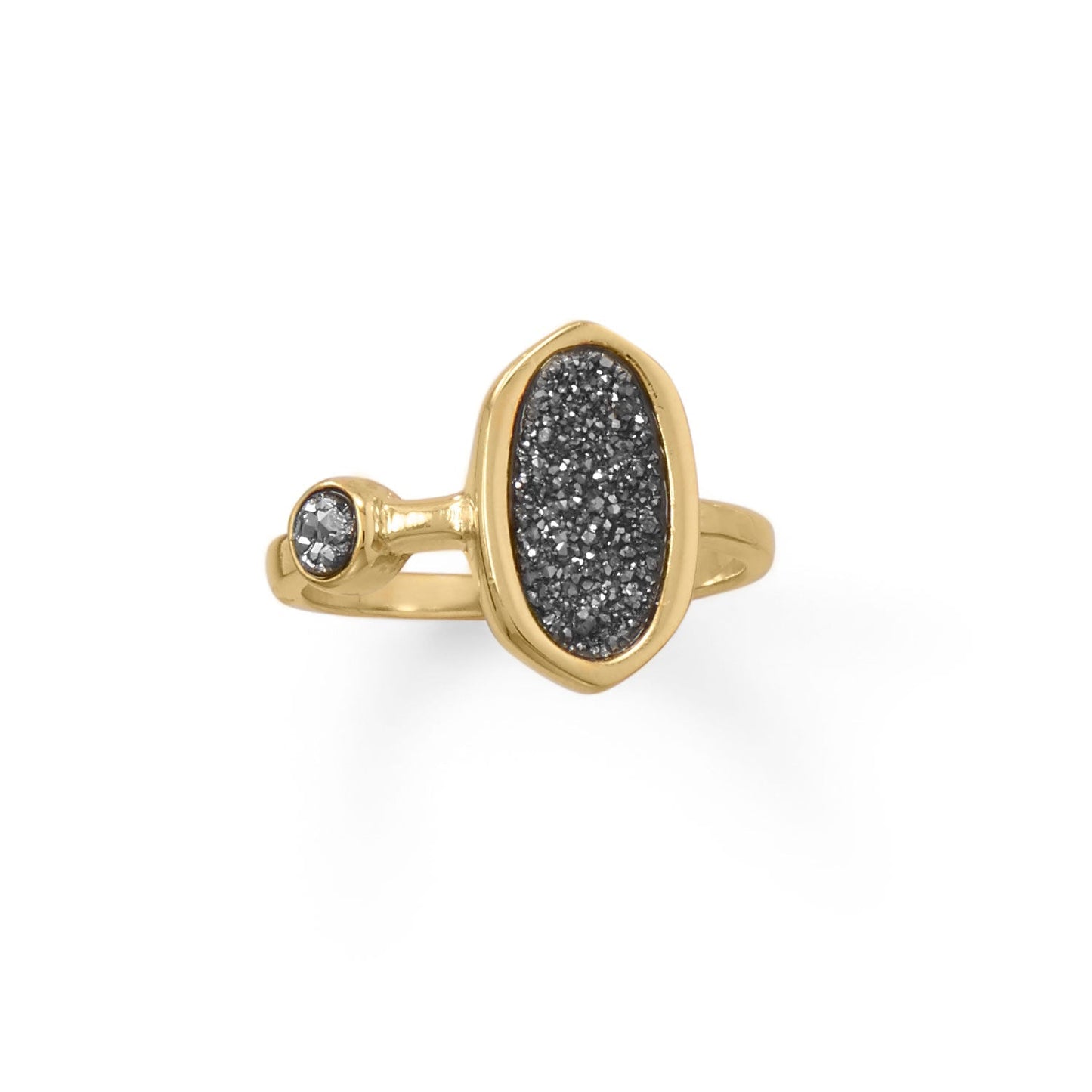 14 Karat Gold Plate Druzy Ring - Fleek Babies