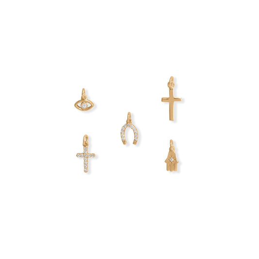 14 Karat Gold Plated "Spirit" Charm Set - Fleek Babies