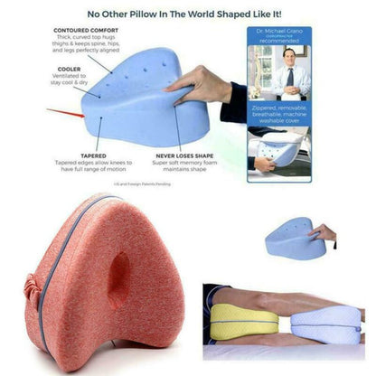 Heart-Shaped Foam Memory Pillow Contour Memory Foam Leg Pillow Orthopaedic Pillow Back Hips Knee Support Relief Back Hips Wedge