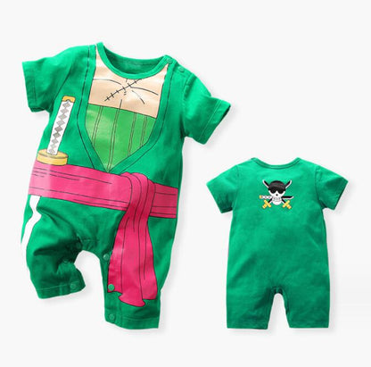 Anime style baby jumpsuit short sleeved romper