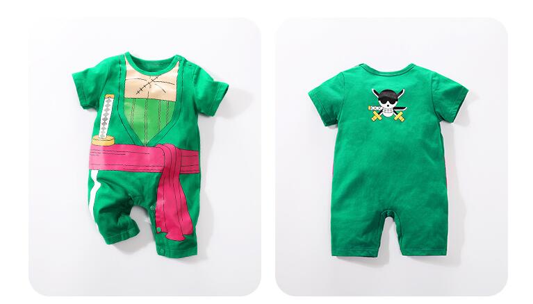 Anime style baby jumpsuit short sleeved romper