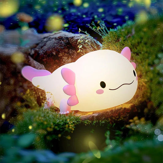 Cute Axolotl Silicone Night Light