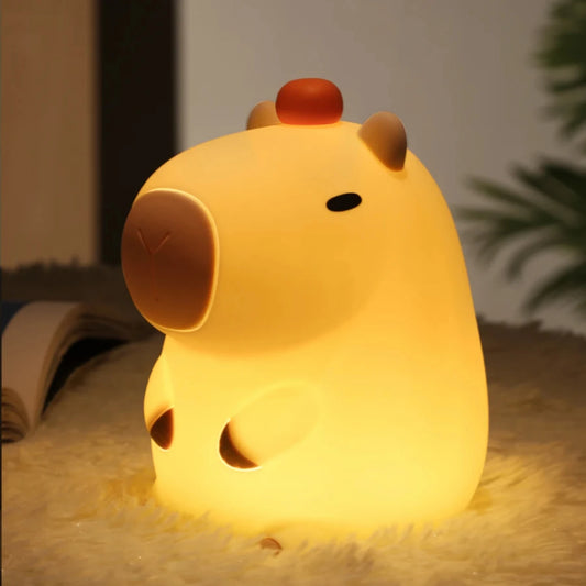 Cute Silicone Touch Activated Capybara Night Light