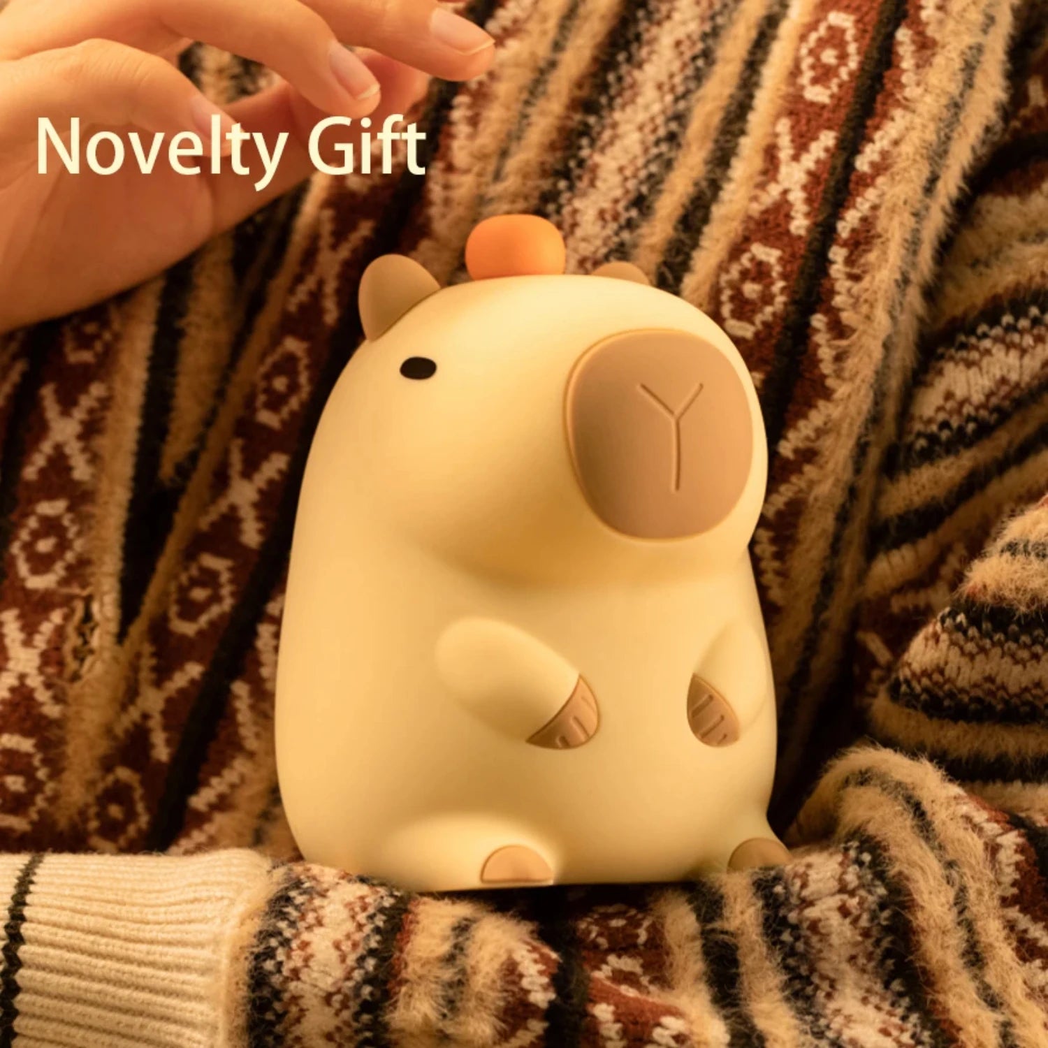 Cute Silicone Touch Activated Capybara Night Light