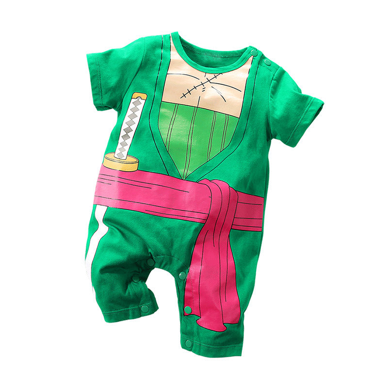 Anime style baby jumpsuit short sleeved romper