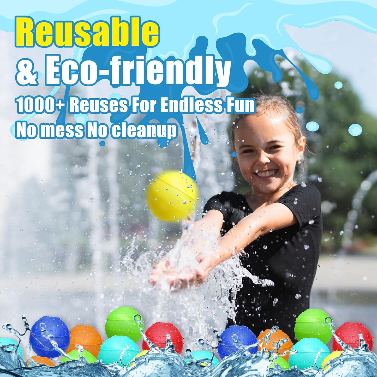 Reusable Water Bomb balloons, Summer Water Toy for Boys and Girls