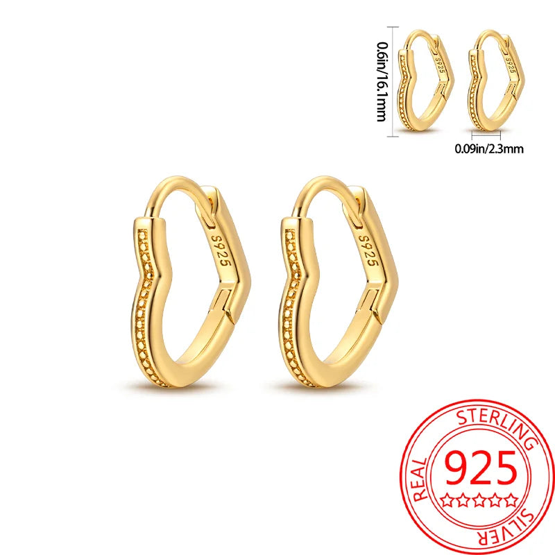 Retro Sterling Silver Colored Gold Square Hoop Earrings