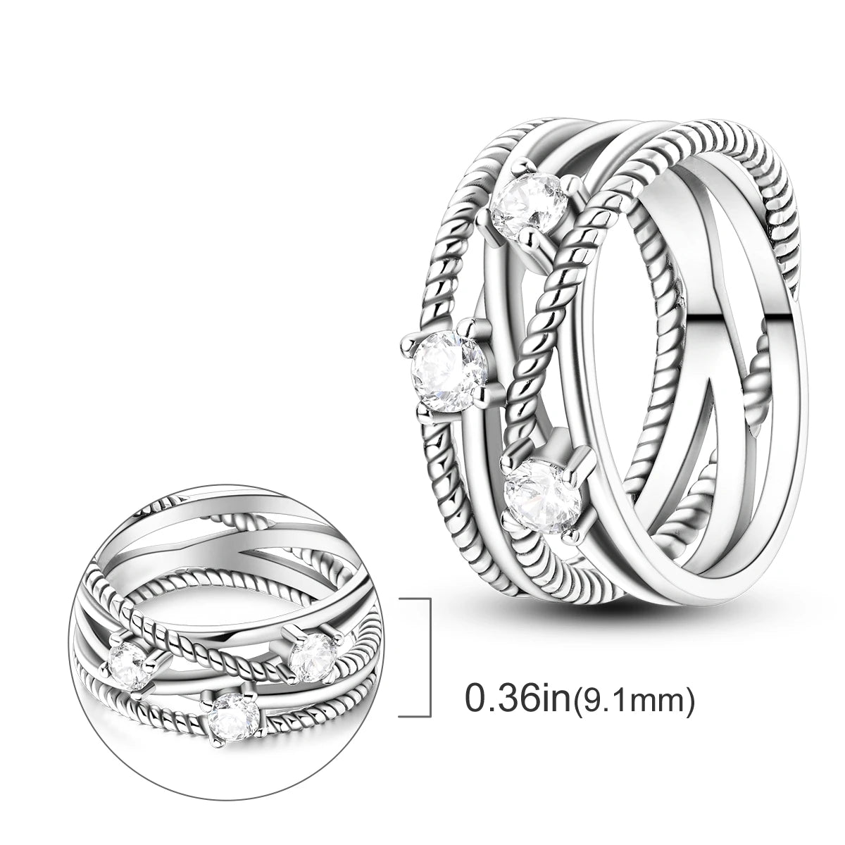 925 Silver Infinite Love Designs Rings
