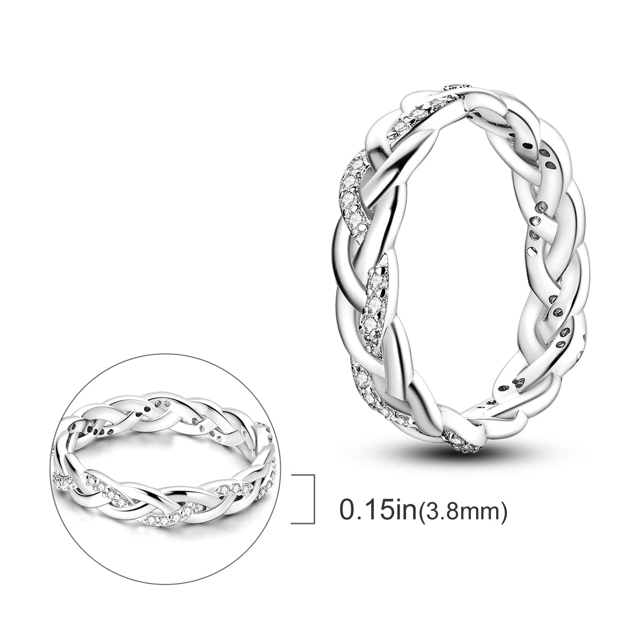 925 Silver Infinite Love Designs Rings
