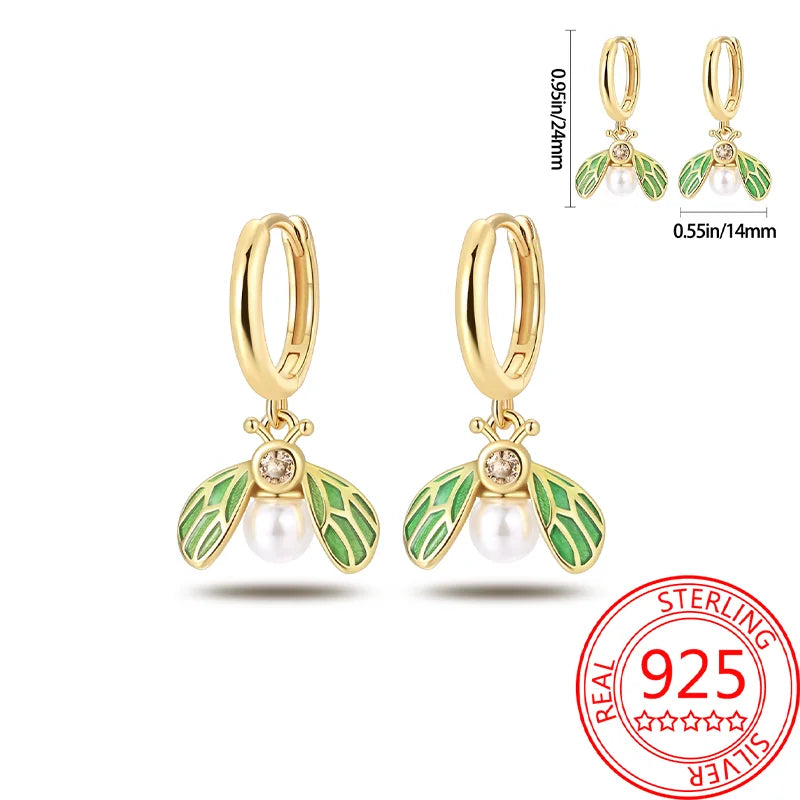 Retro Sterling Silver Colored Gold Square Hoop Earrings