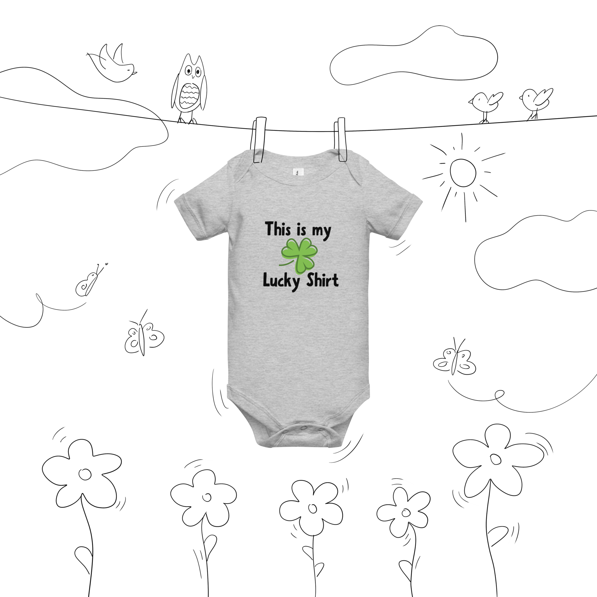 This Is My Lucky Shirt Baby Onesie