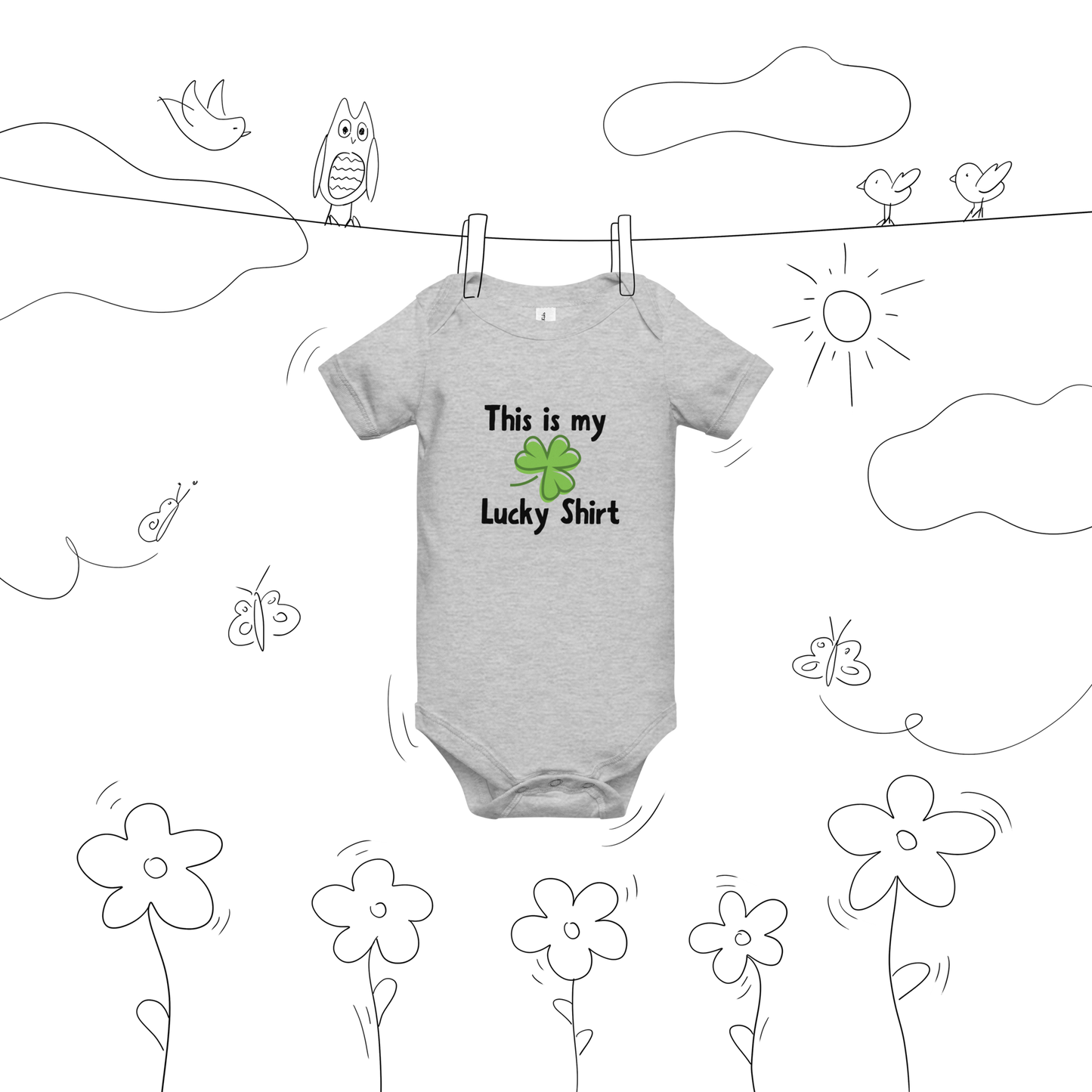 This Is My Lucky Shirt Baby Onesie