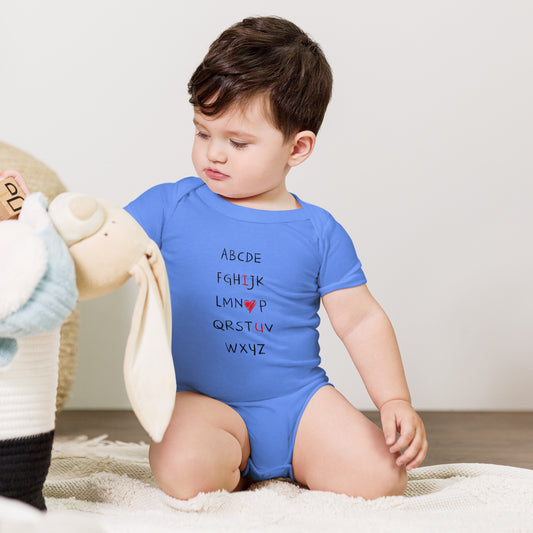 I Love You Alphabet Baby Onesie