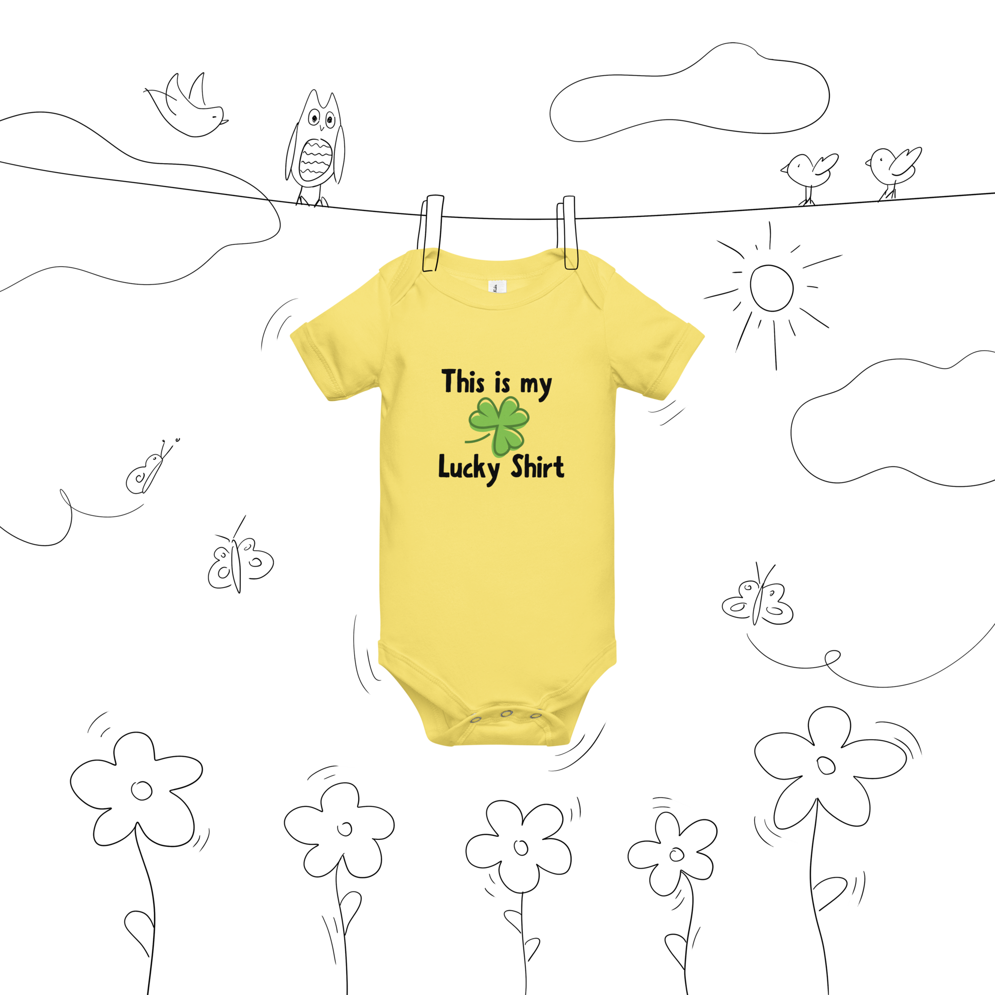 This Is My Lucky Shirt Baby Onesie