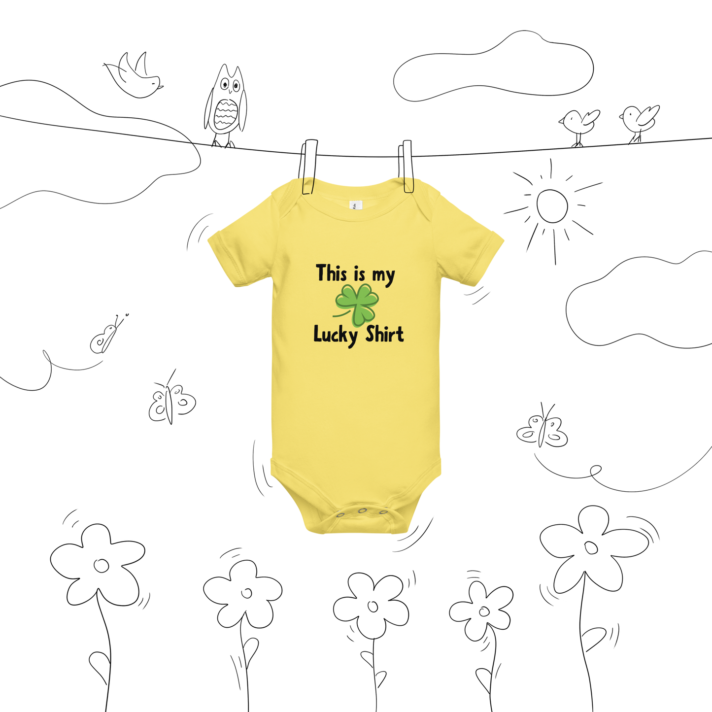 This Is My Lucky Shirt Baby Onesie