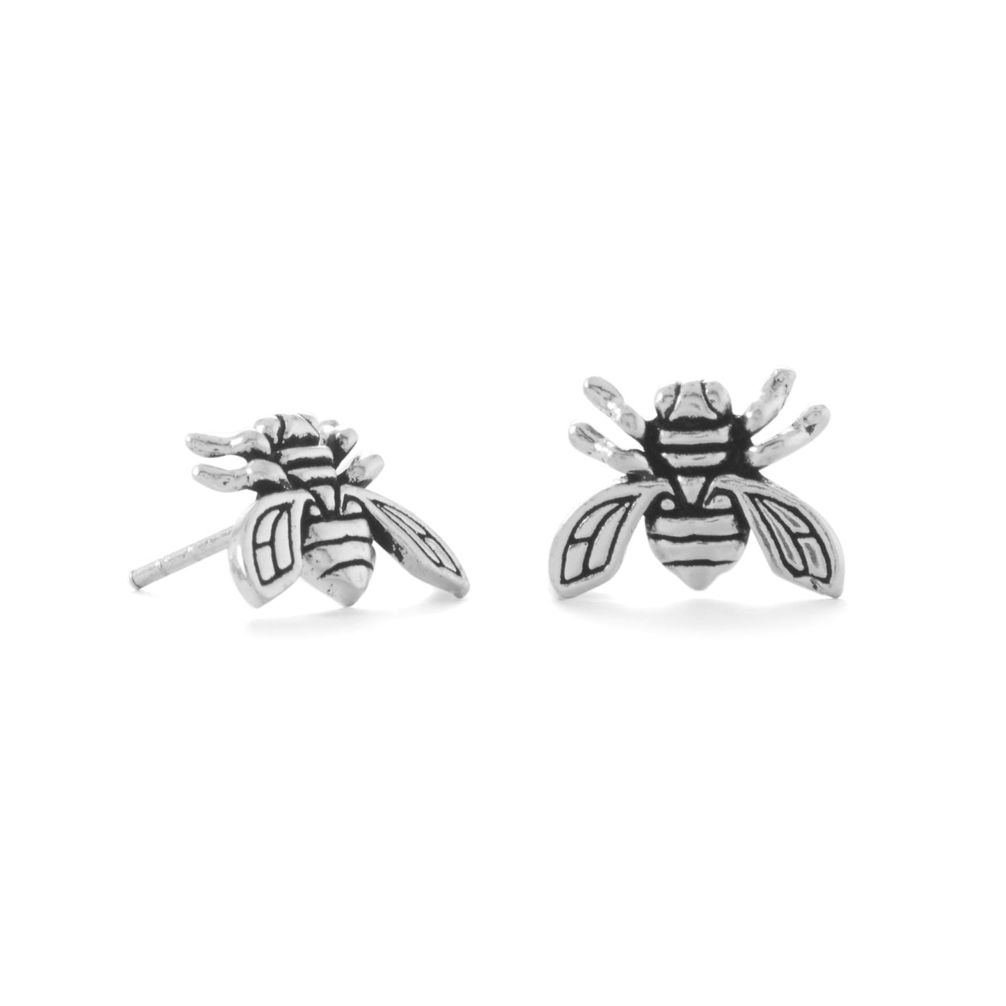 "Be the Buzz!" Oxidized Buzzing Bee Stud Earrings - Fleek Babies