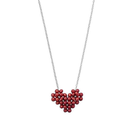 "Follow Your Heart!" Cultured Freshwater Pearl Heart Necklace - Fleek Babies