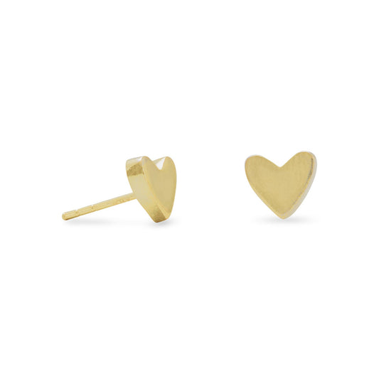 "Heart of Gold" Heart Stud Earrings - Fleek Babies