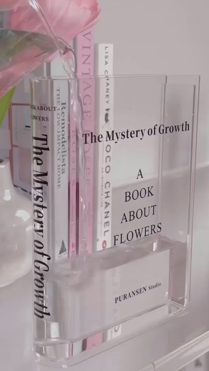 Modern Acrylic Book Flower Vase - Stylish Home Decor