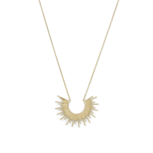 "Shine On!" 14 Karat Gold Plated Sunburst Necklace - Fleek Babies