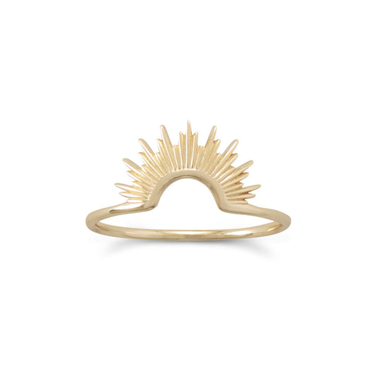 "Shine On!" 14 Karat Gold Plated Sunburst Ring - Fleek Babies