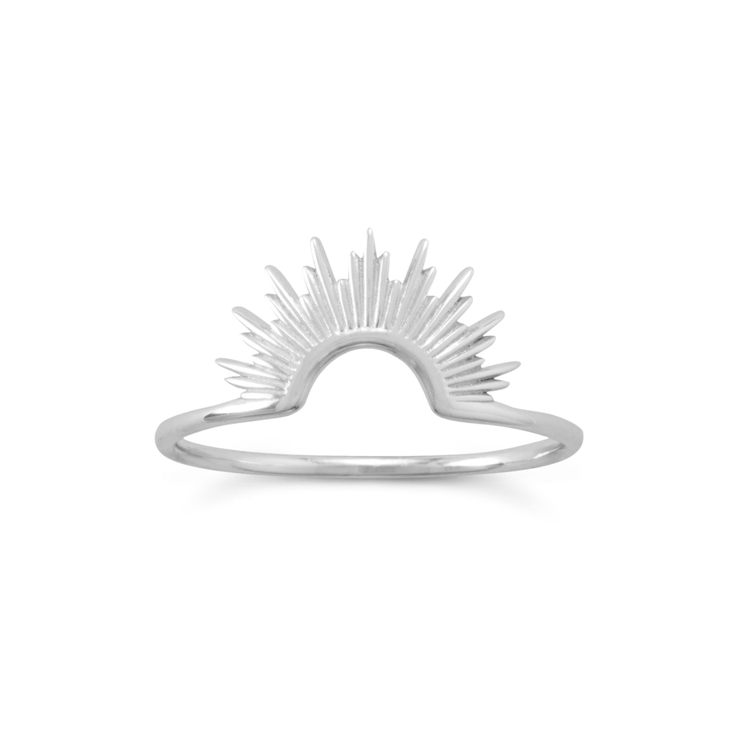 "Shine On!" Shiny Silver Sunburst Ring - Fleek Babies