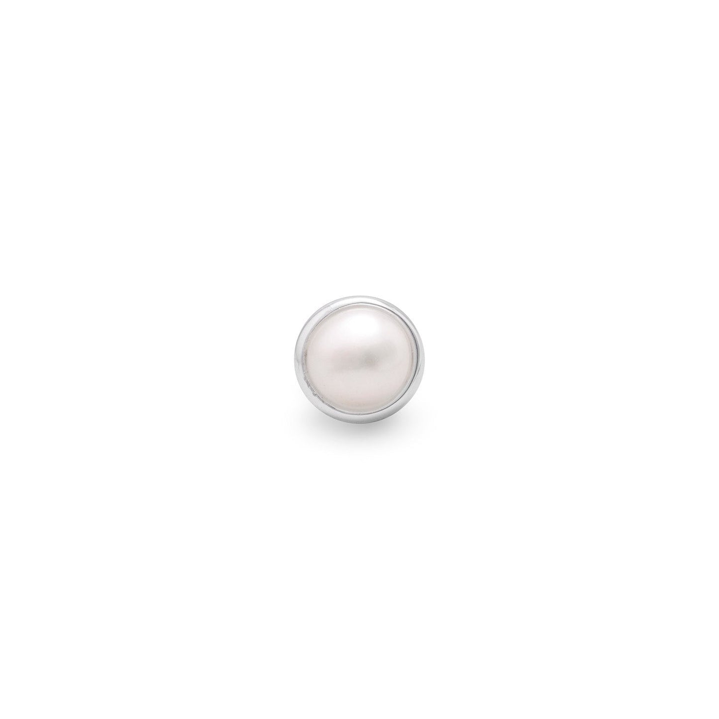 6mm White Cultured Freshwater Pearl Slide