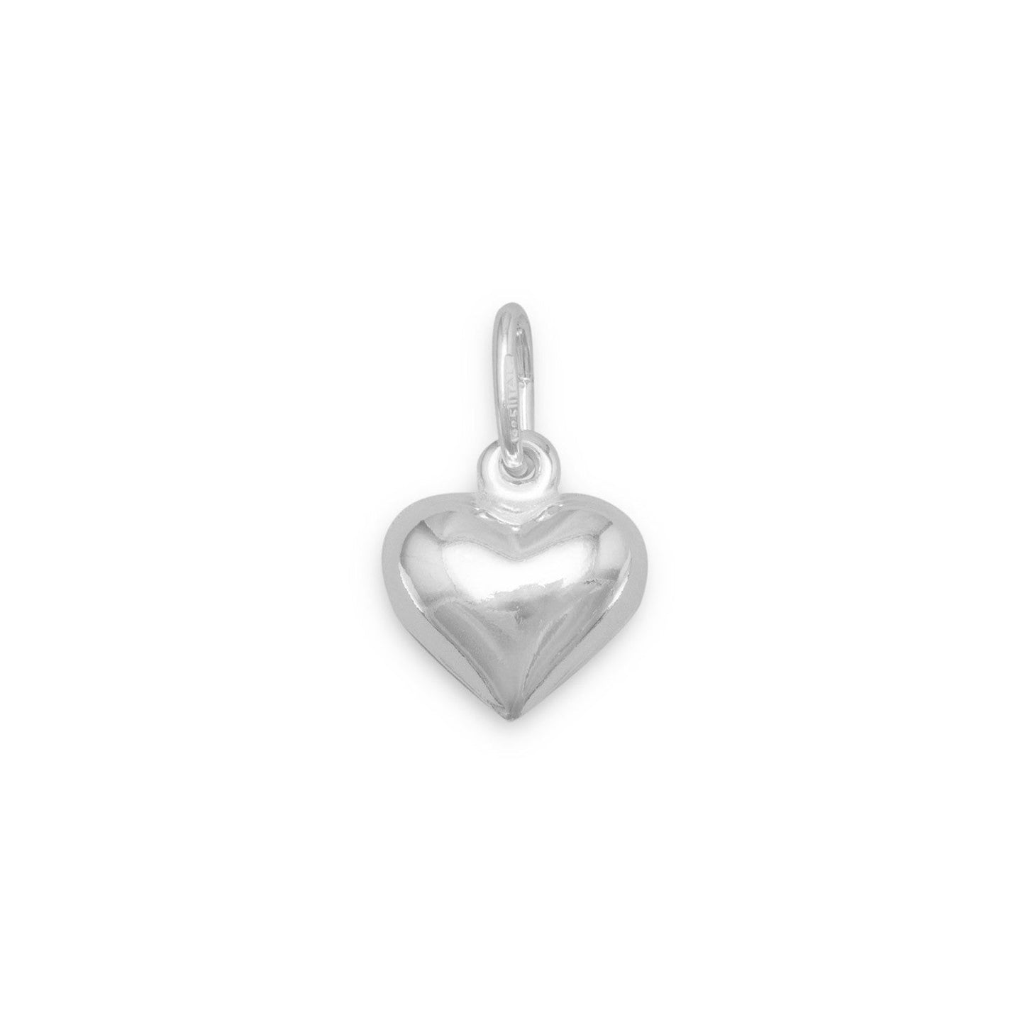 Shiny 12mm Puffed Heart Charm