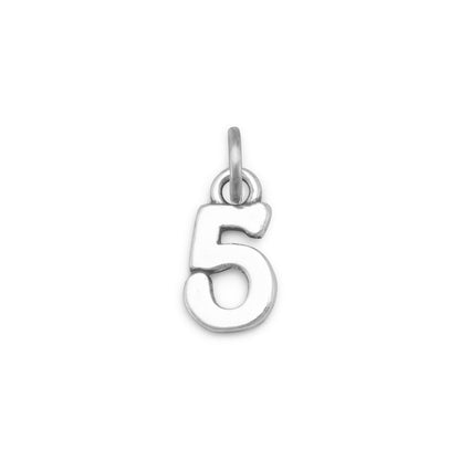 Oxidized "5" Charm