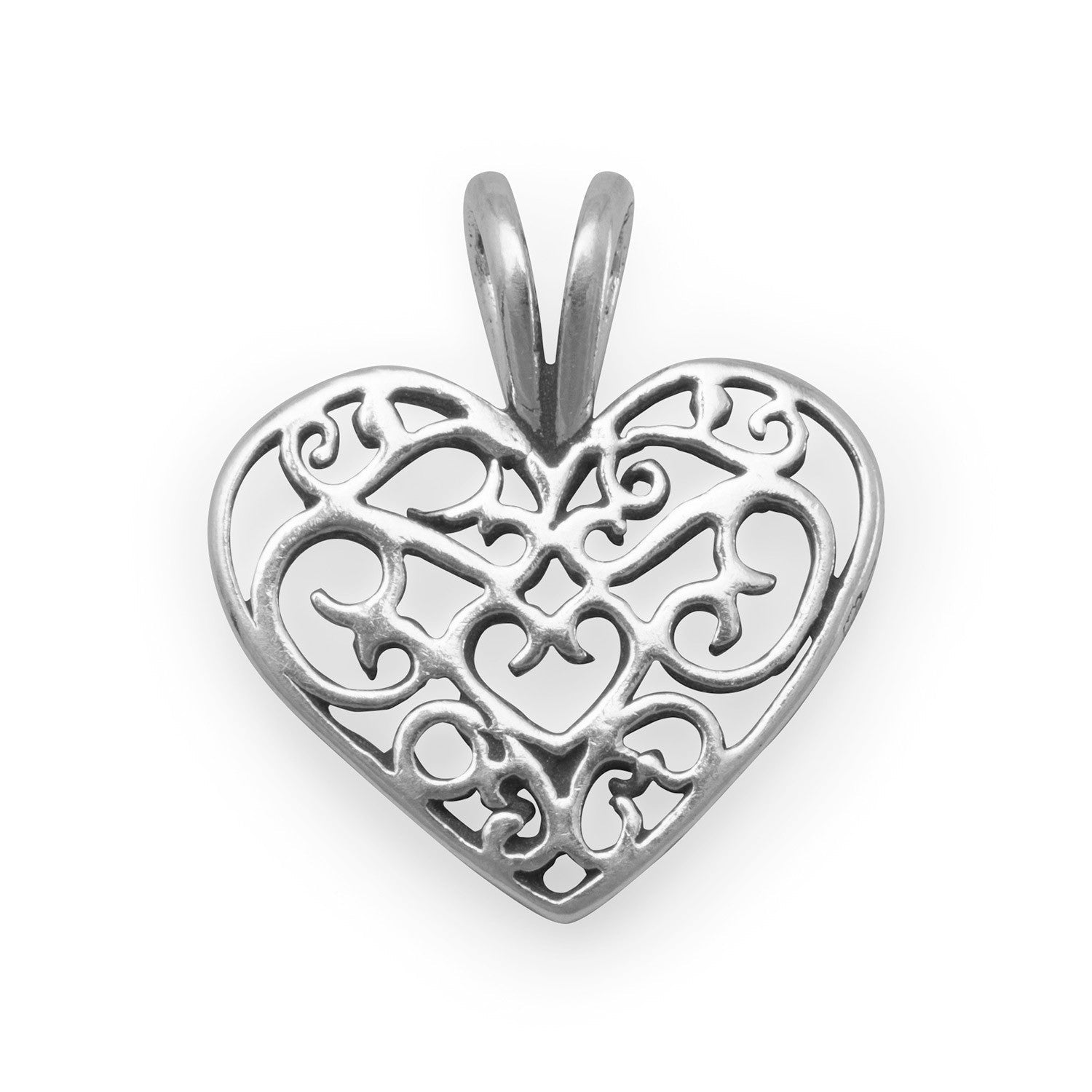 Filigree Heart Charm