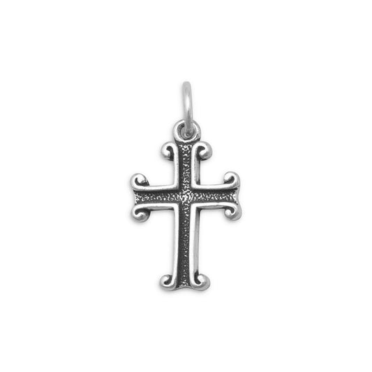 Oxidized Cross Charm