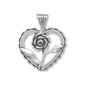 Heart with Rose Charm