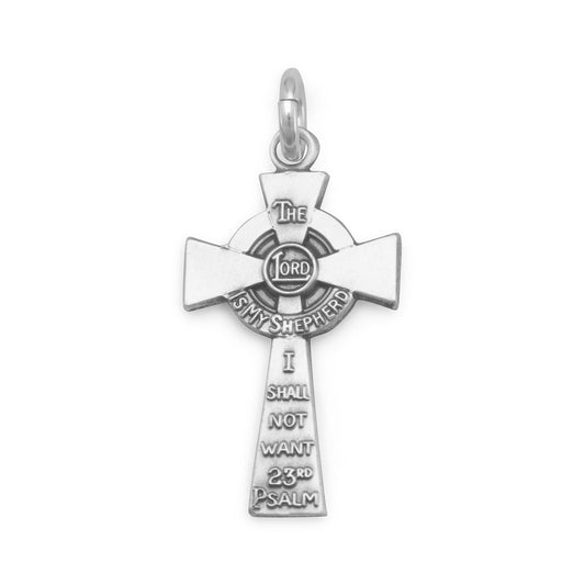 23rd Psalm Cross Charm