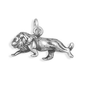 Oxidized Lion Charm