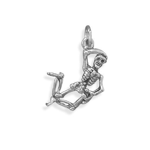 Oxidized Skeleton Charm