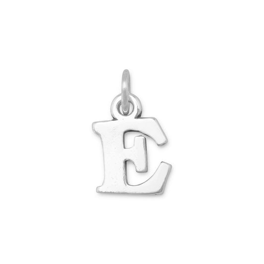 Oxidized "E" Charm