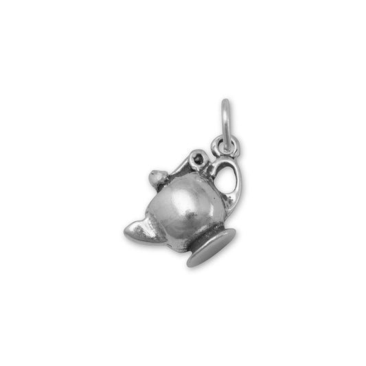 Oxidized Tea Pot Charm