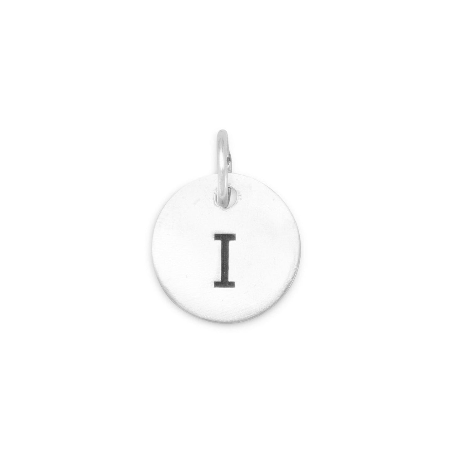 Oxidized Initial "I" Charm