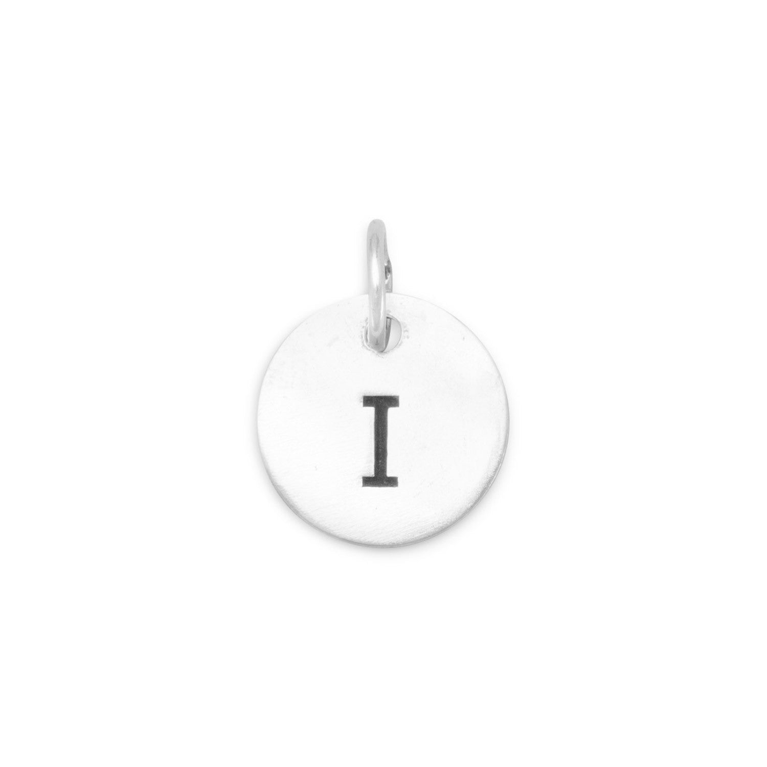 Oxidized Initial "I" Charm