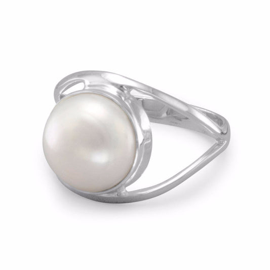 Cultured Freshwater Pearl Open Band Ring