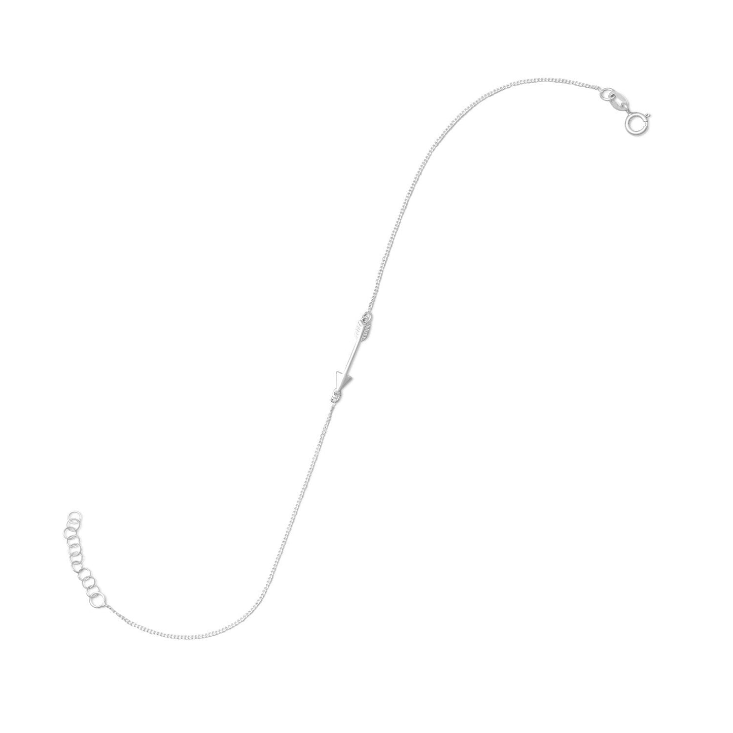 9" + 1" Sideways Arrow Anklet